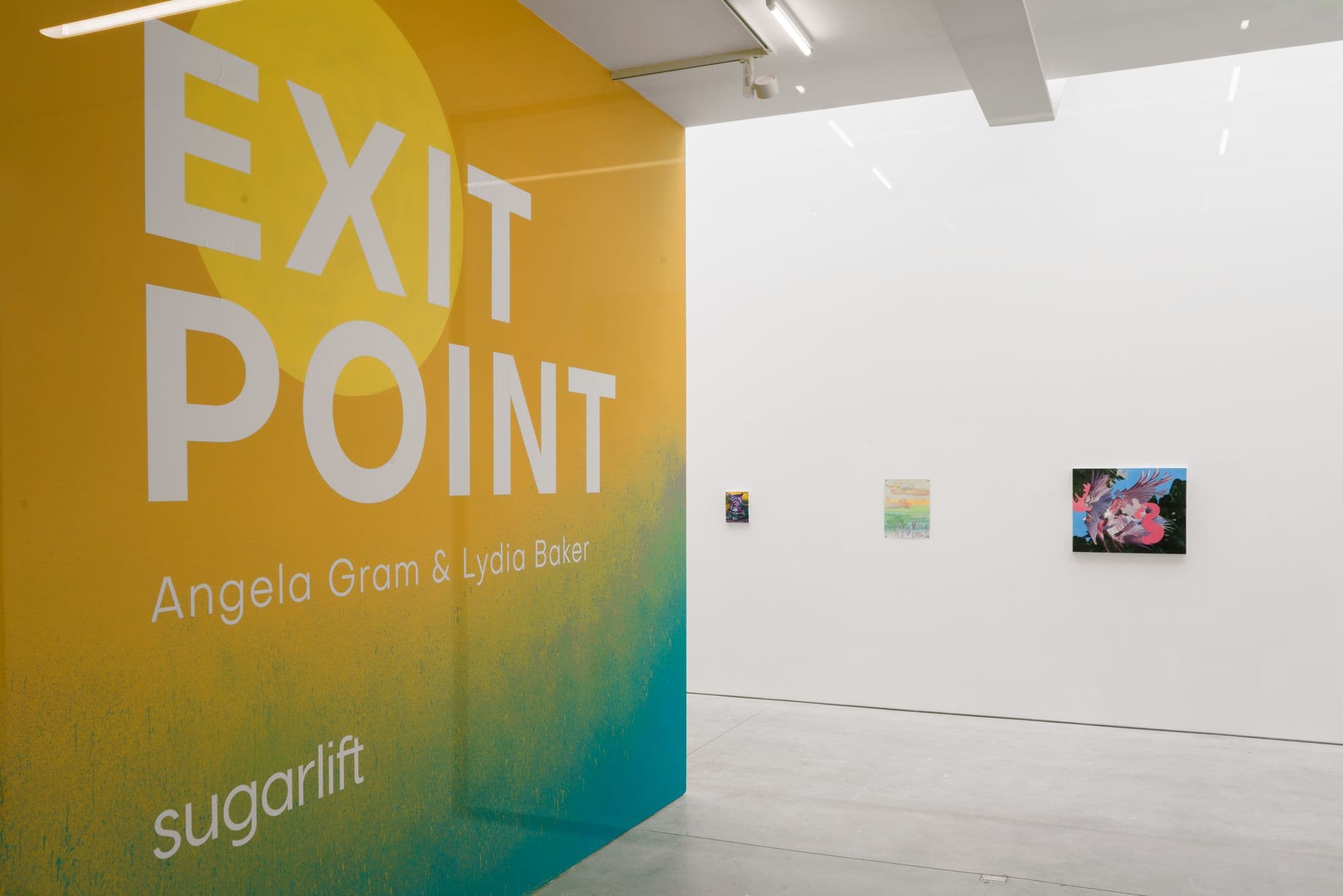 Exit Point: Angela Gram and Lydia Baker, installation view