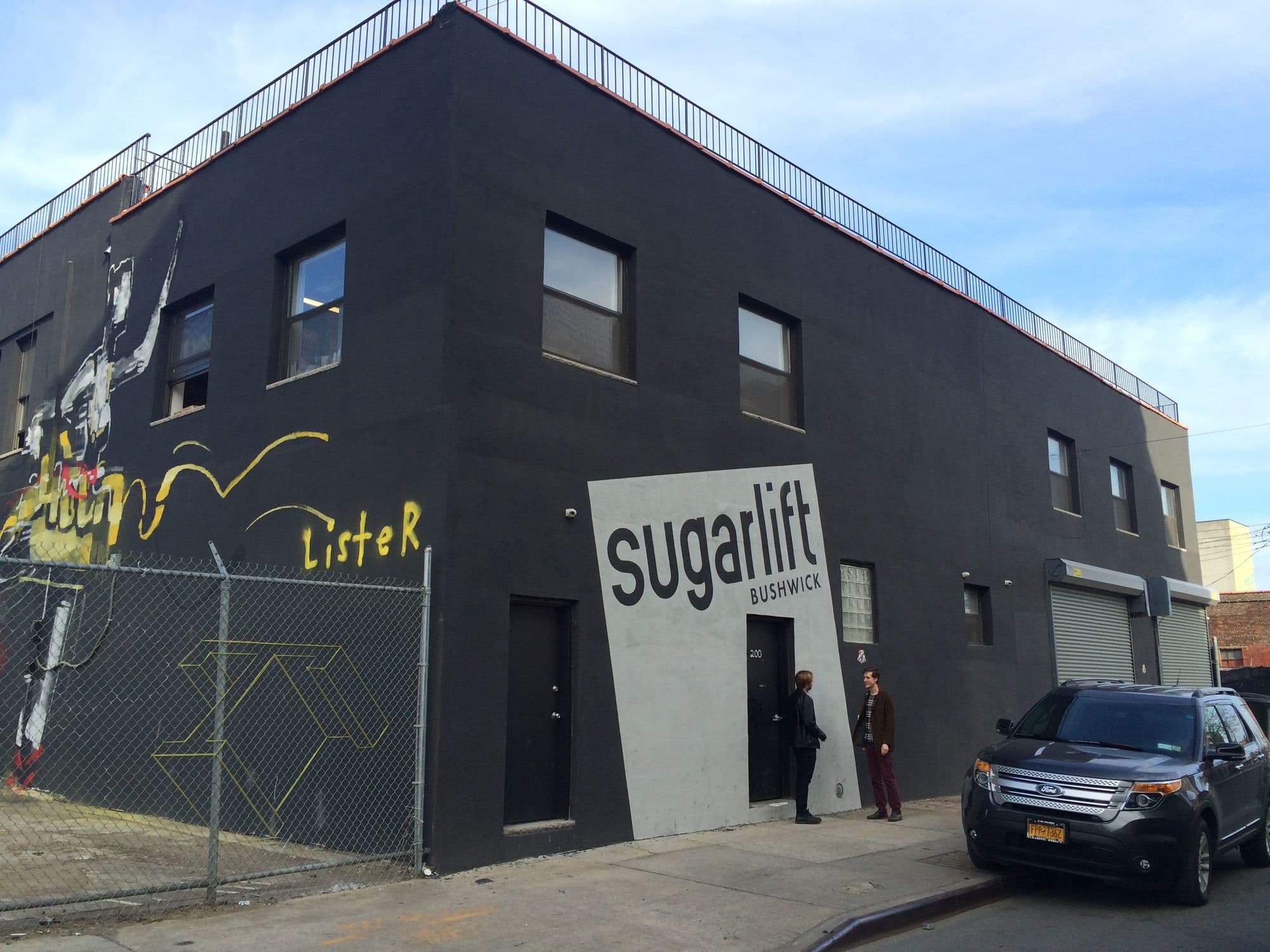 Anthony Lister Mural at Sugarlift, the opening